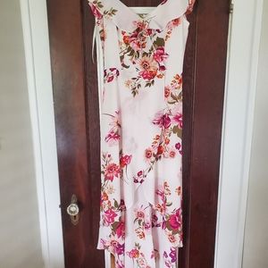 Medium off the shoulder high - low floral dress